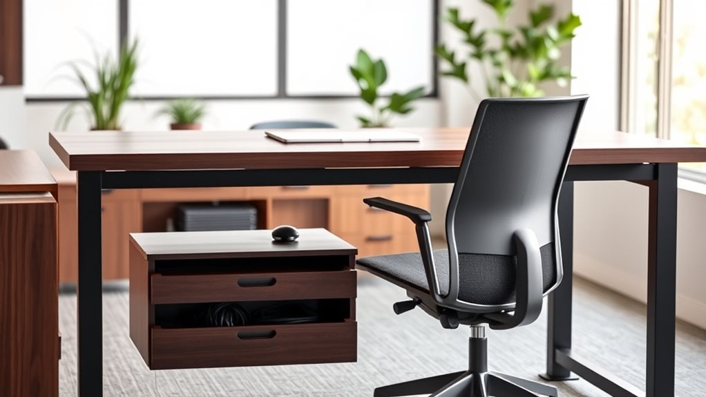 top adjustable desks with storage