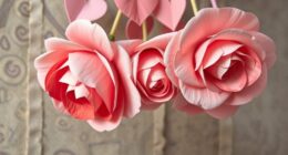 valentine paper rose garland