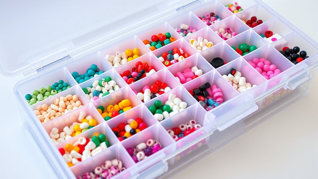 bead storage box features