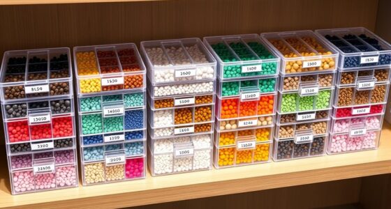 bead storage divider boxes