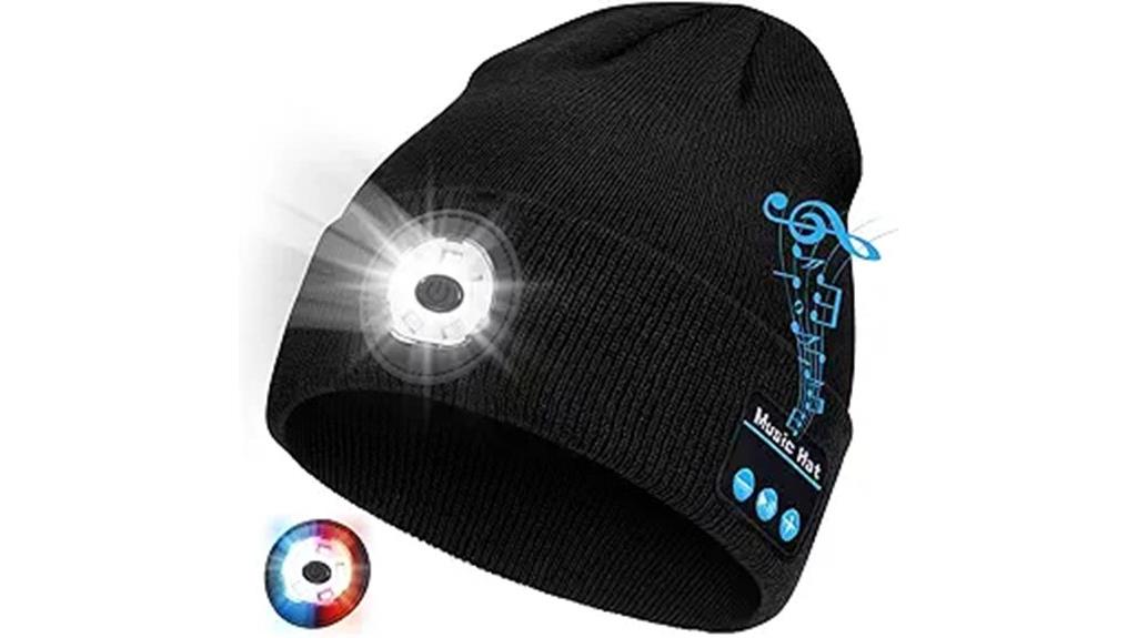 bluetooth light up knitted hat