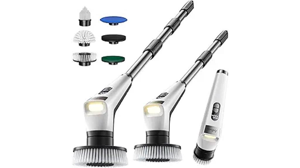 cordless led cleaning scrubber