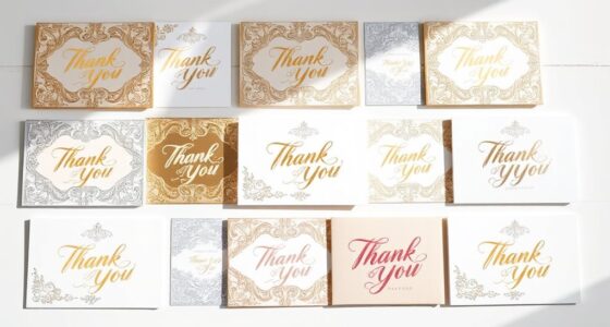 elegant foiled thank you cards