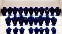 elegant velvet necklace displays