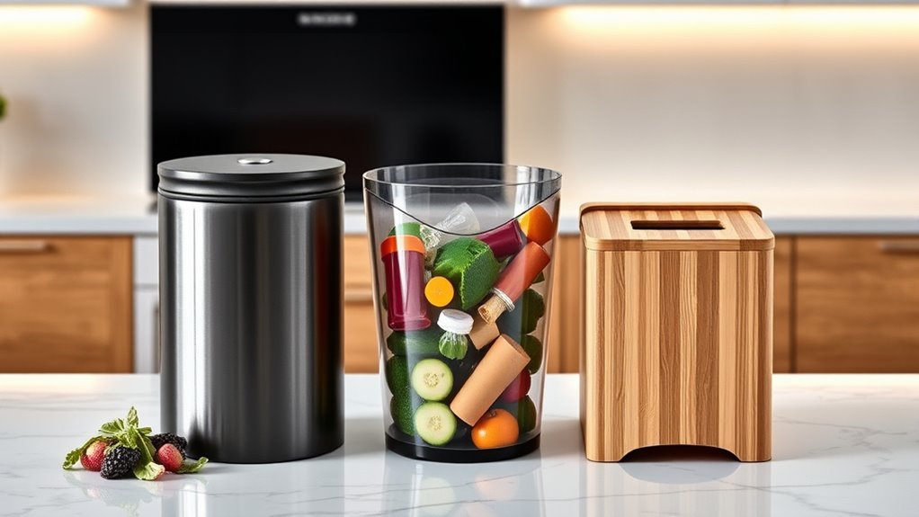 kitchen recycling bin features