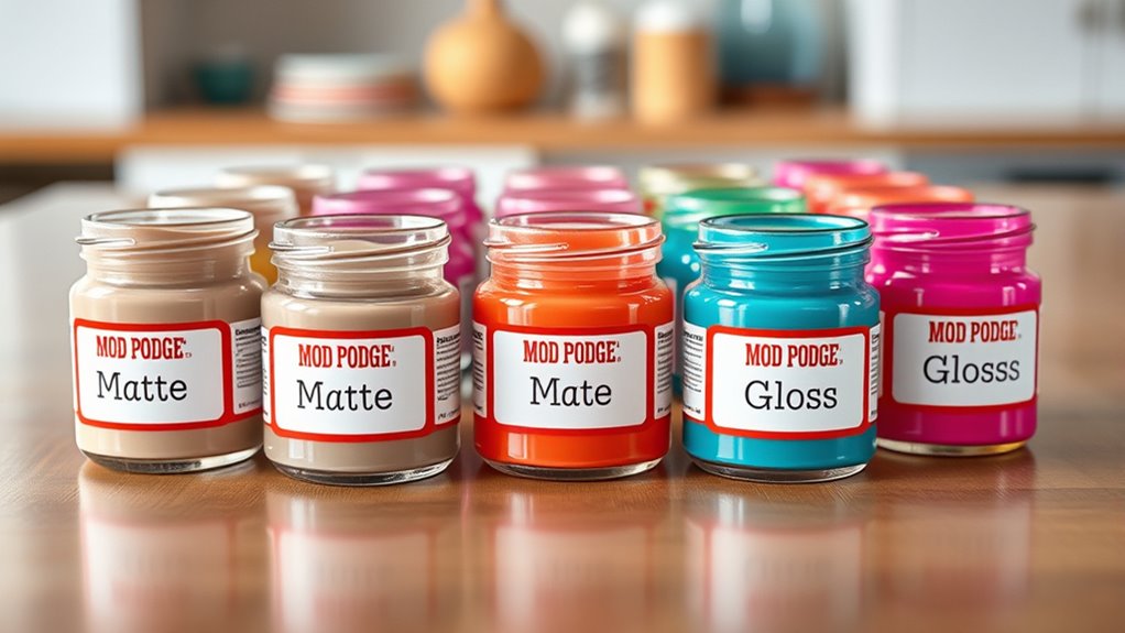 mod podge finish options