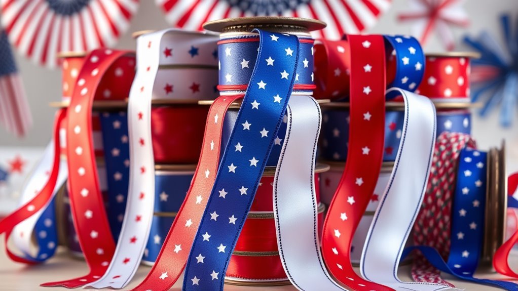 patriotic ribbon spool selection