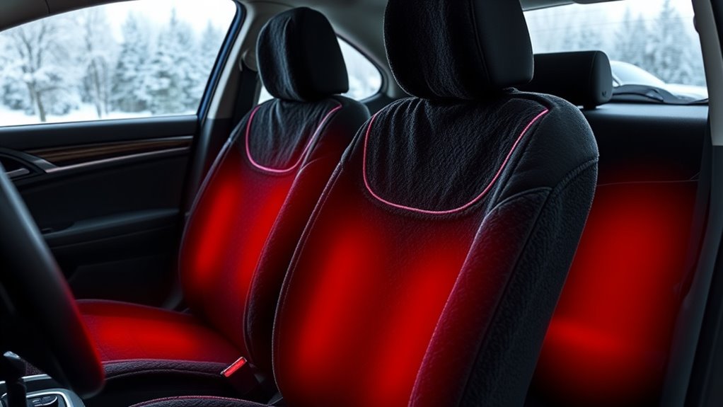 seat cover size heat control