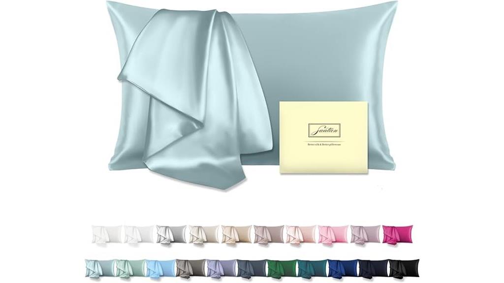 silk pillowcase blue hue