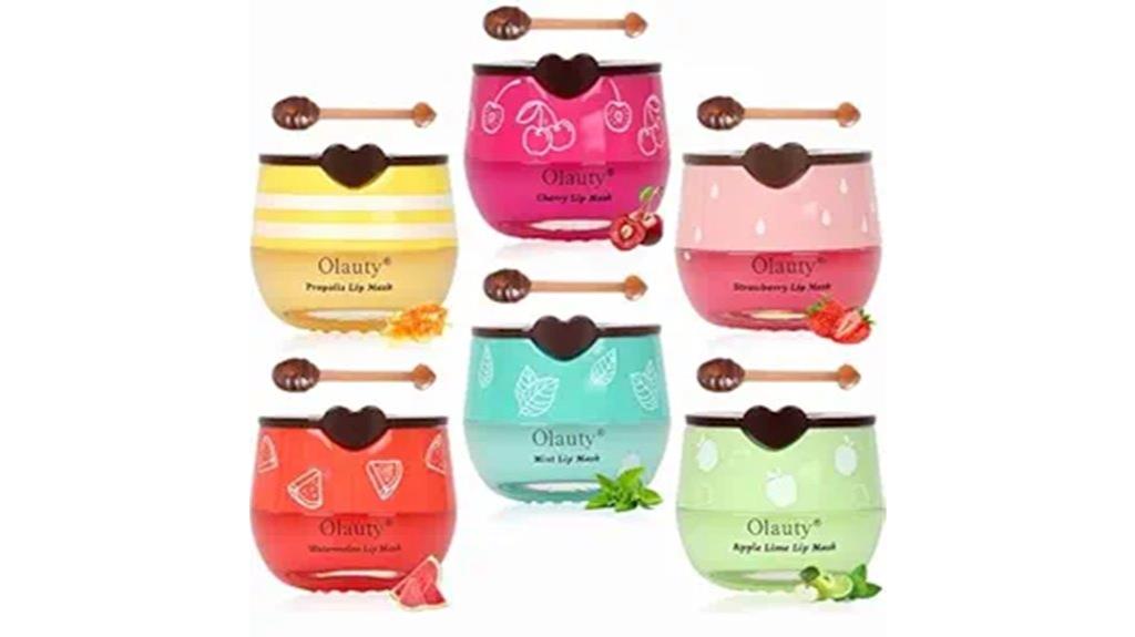 six piece honey lip masks