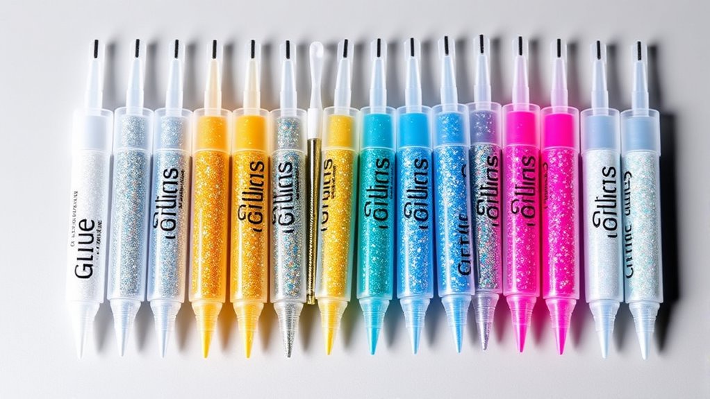 sparkly fine tip glue