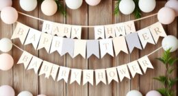 stylish neutral baby shower banners