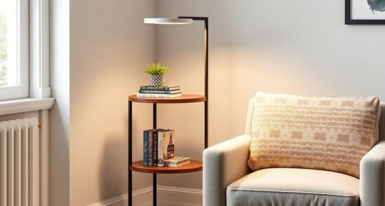 stylish shelving floor lamps