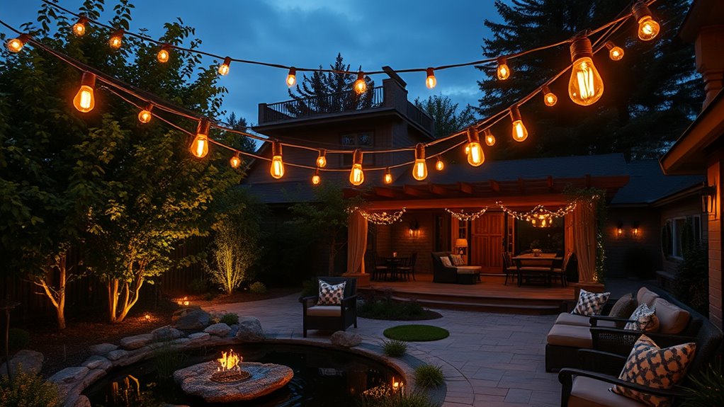 top backyard string light ideas