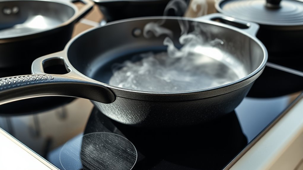 top induction cast iron skillets
