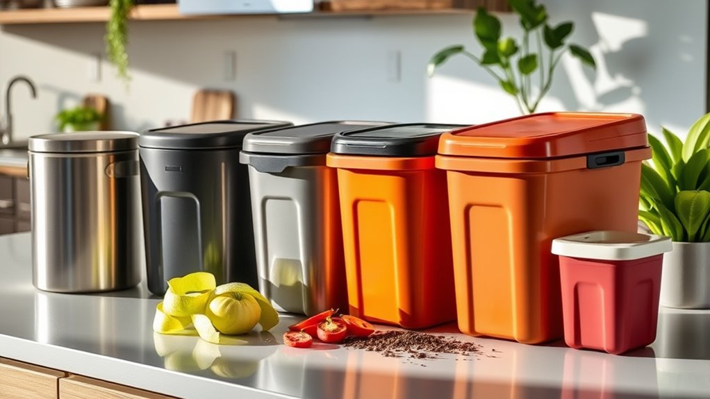 top kitchen compost bins