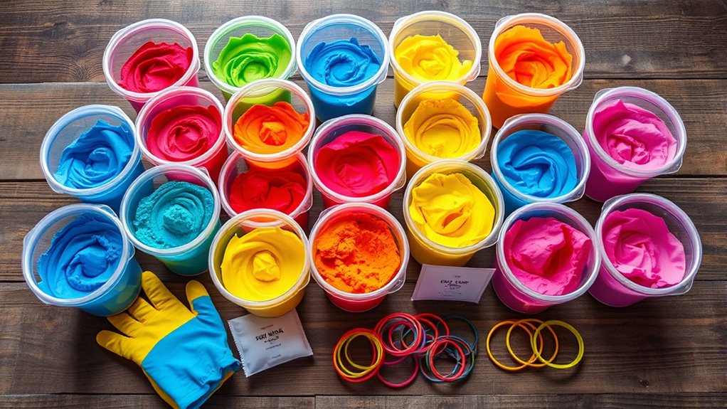 vibrant tie dye kit selection