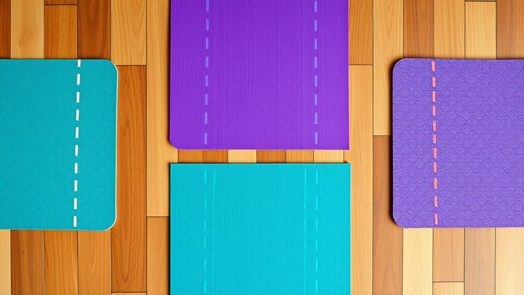 yoga mats with alignment lines