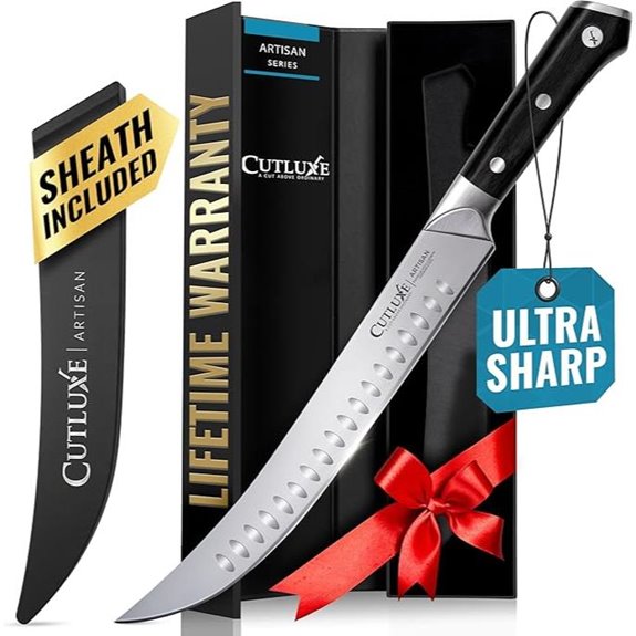 Cutluxe 10 Cimeter Knife with Ergonomic Handle