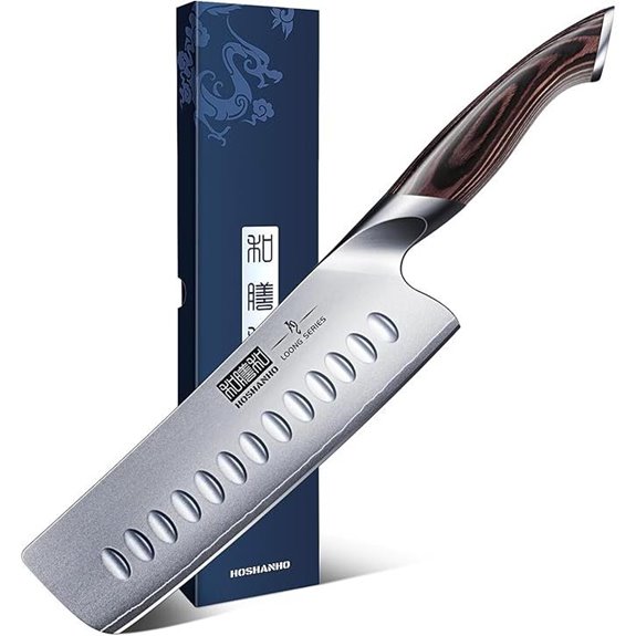 HOSHANHO 7-Inch Nakiri Knife with Pakkawood Handle