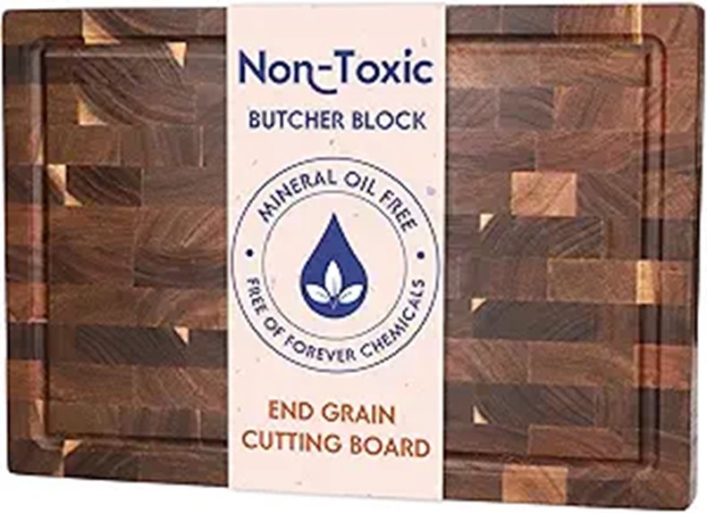 End Grain Acacia Cutting Board with Oils