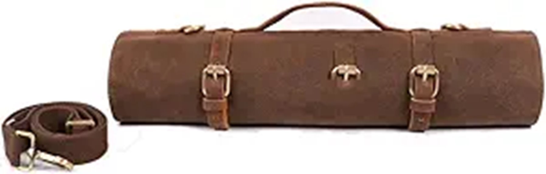 Large Chef’s Knife Roll Bag with Pockets and Shoulder Strap