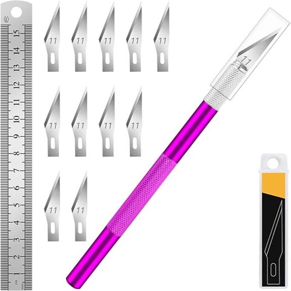 DIYSELF Craft Knife Kit with Ruler for Art and Scrapbooking