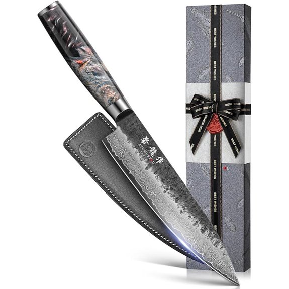 Japanese Chef Knife 8-Inch Damascus VG10 Steel
