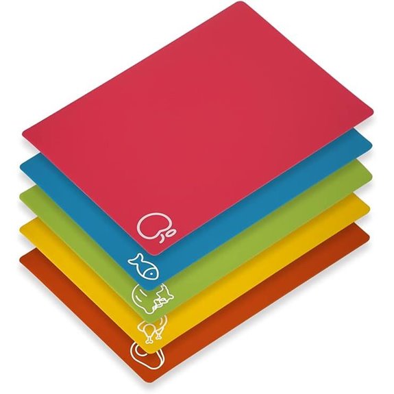 Flexible BPA-Free Cutting Boards - 5 Pieces