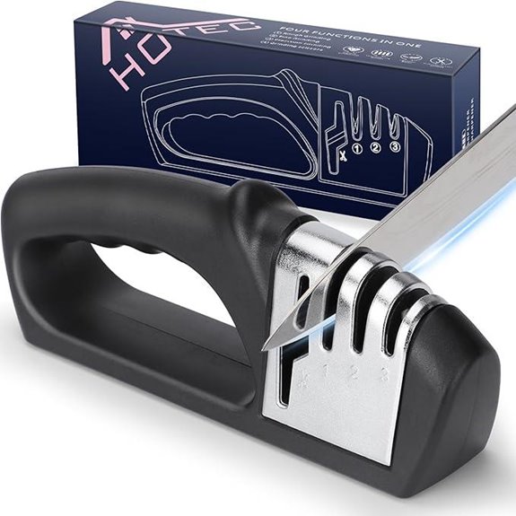 HOTEC 4-in-1 Knife & Scissors Sharpener