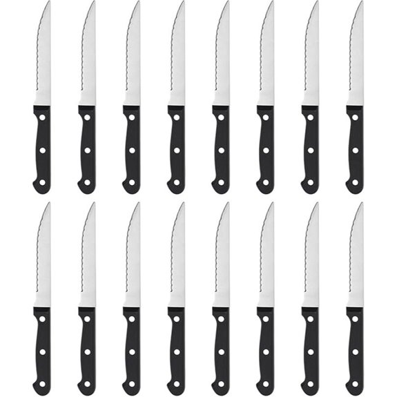 BEWOS 16-Piece Steak Knife Set
