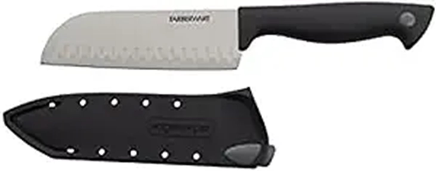 Farberware Edgekeeper 5-Inch Santoku Knife with Cover