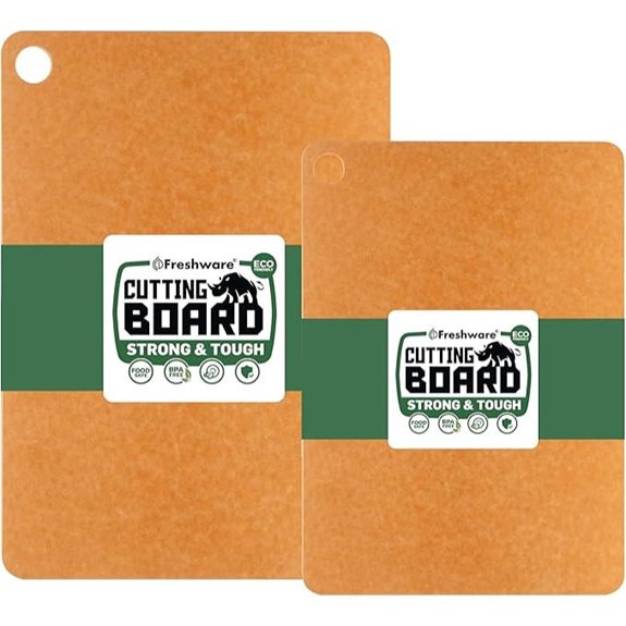 Freshware Wooden Cutting Boards Set of 2