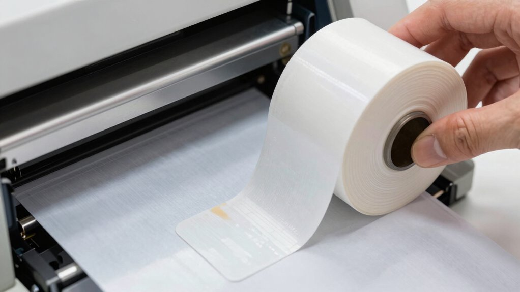 align and replace label roll