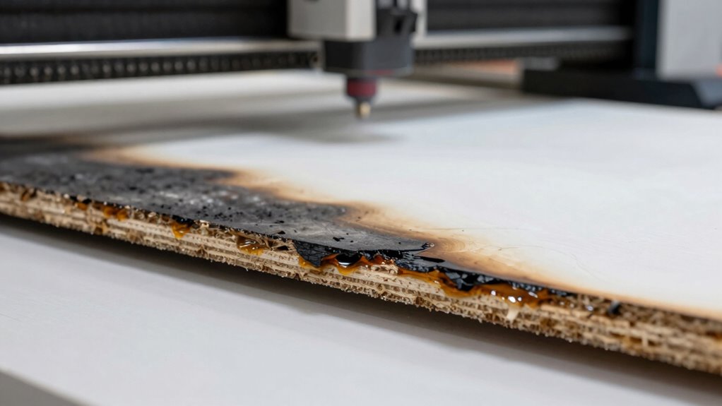 avoid cutting coated materials