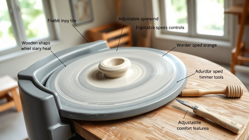 beginner friendly pottery wheel features