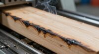 cnc burning wood causes