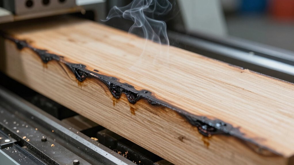 cnc burning wood causes