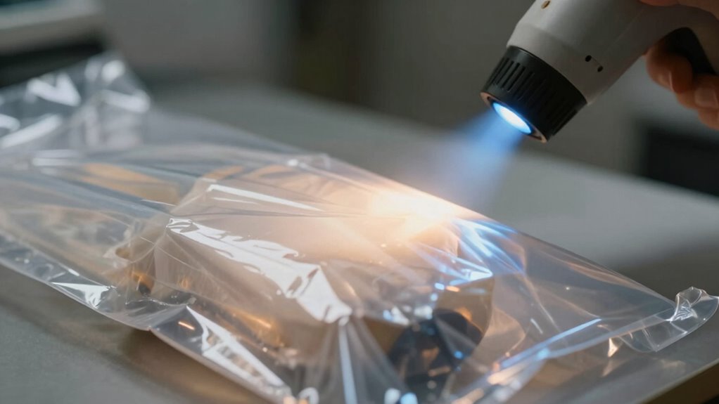 controlled heat ensures safe wrapping
