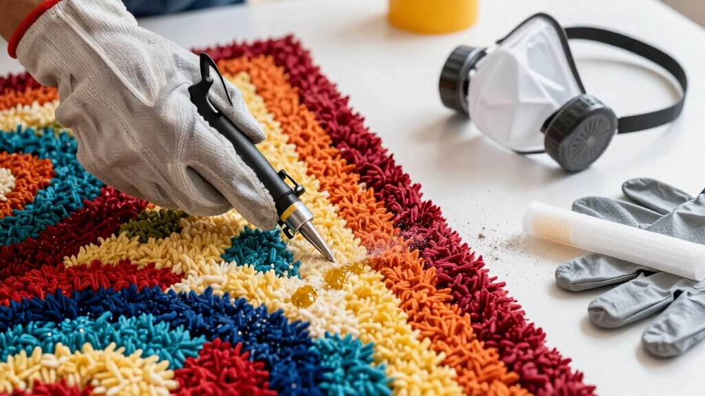 essential rug tufting safety gear