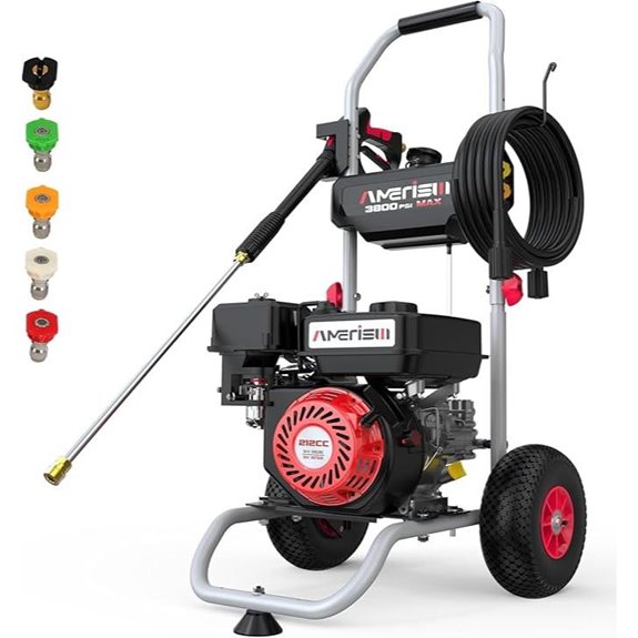 gas powered high pressure washer
