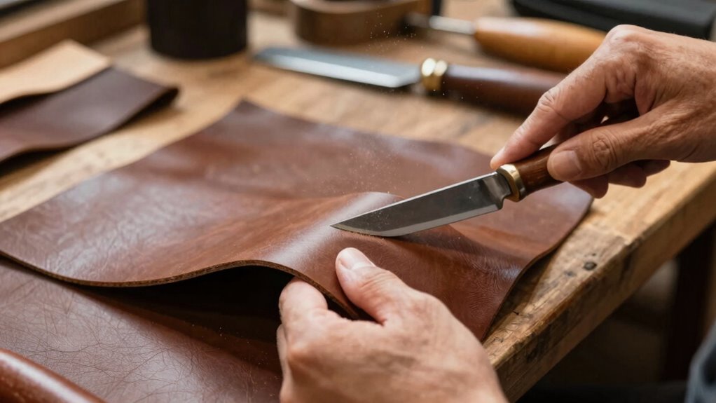 precise leather thinning techniques