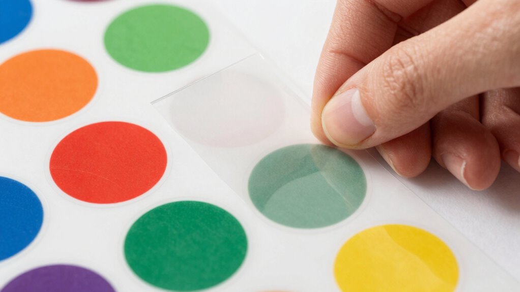 prepare stickers for sealing