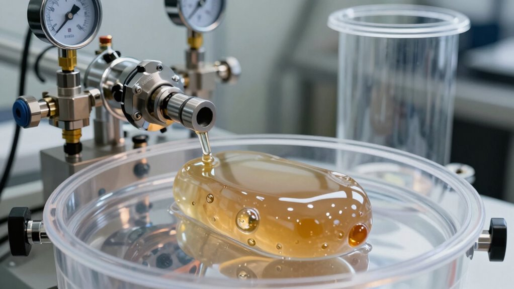 pressure enhances resin clarity