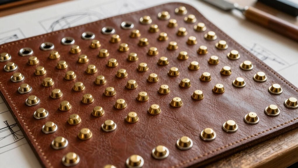 proper rivet and grommet alignment