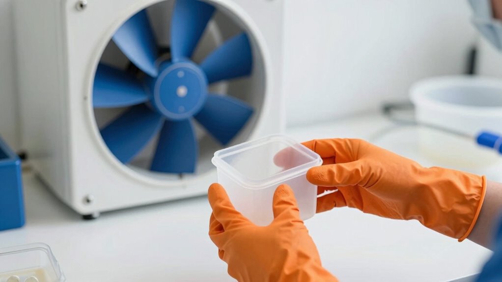 resin ventilation and gloves