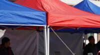 secure canopy against wind