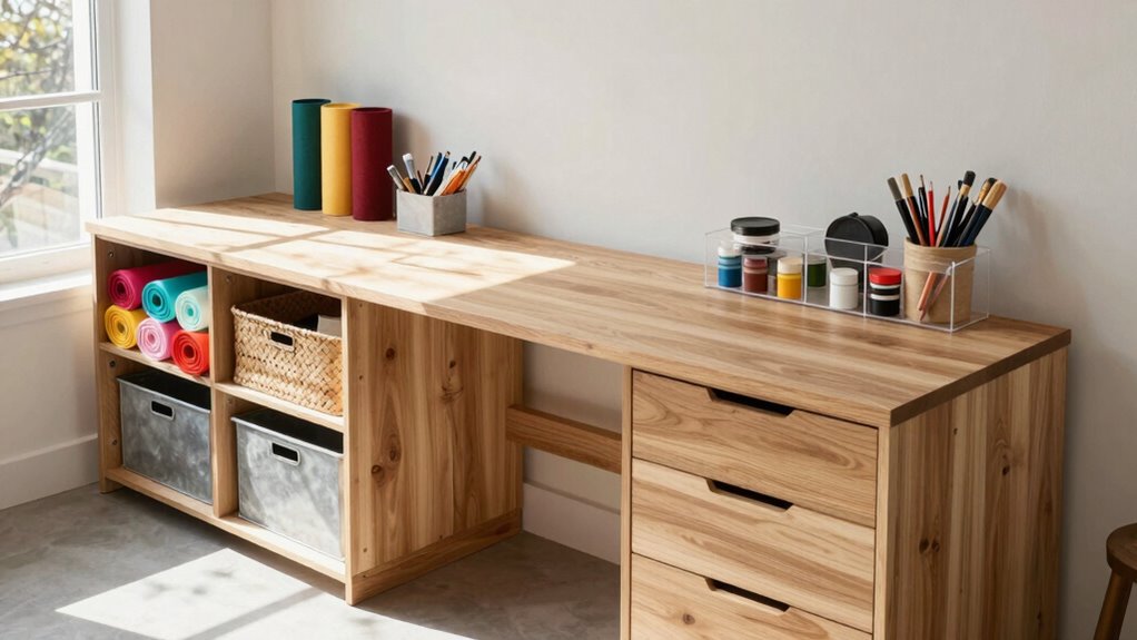top craft tables with storage