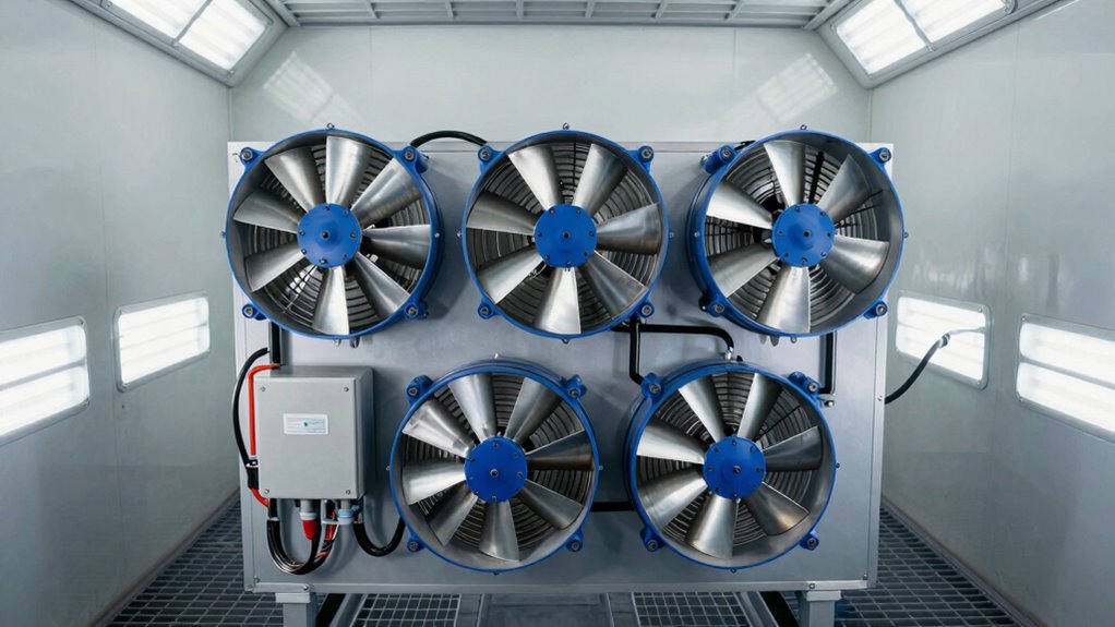 top spray booth ventilation fans