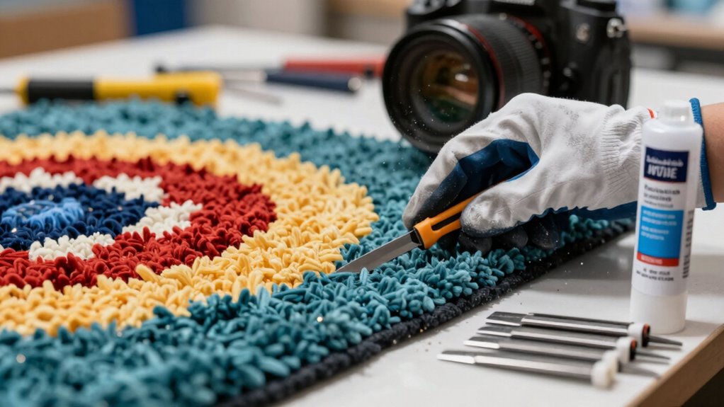 use blade guards and inspect regularly